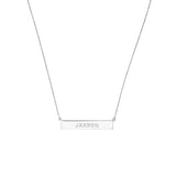 ENGRAVABLE 14KT. GOLD BAR NECKLACE