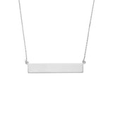ENGRAVABLE 14KT. GOLD BAR NECKLACE