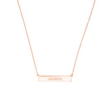 ENGRAVABLE 14KT. GOLD BAR NECKLACE