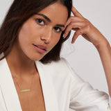 ENGRAVABLE 14KT. GOLD BAR NECKLACE