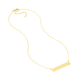 Engravable 14Kt. Gold Diamond Bar Necklace