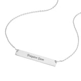 Engravable 14kt. Gold Mini Bar Necklace