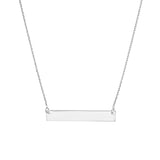 Engravable 14kt. Gold Mini Bar Necklace