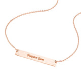 Engravable 14kt. Gold Mini Bar Necklace