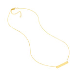 Engravable 14kt. Gold Mini Bar Necklace