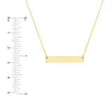 Engravable 14kt. Gold Mini Bar Necklace