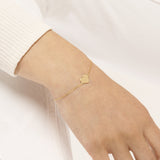 Engravable 14kt. Yellow Gold Heart Bracelet