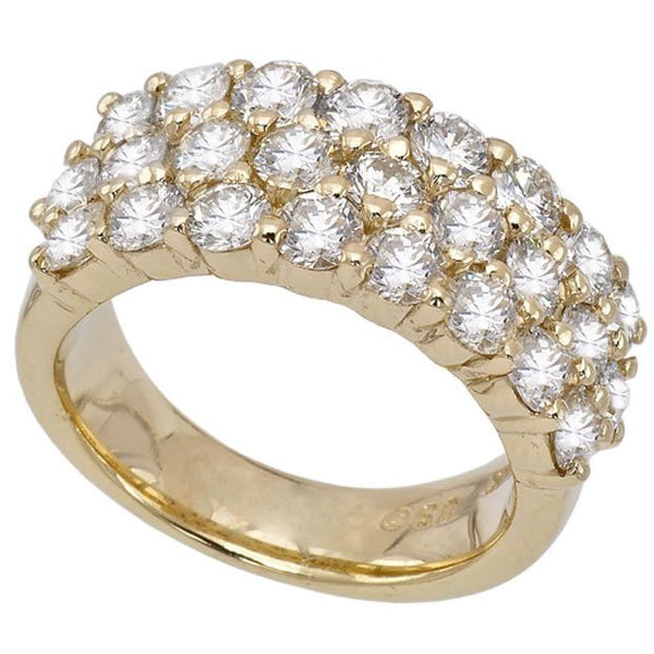 14K White Gold 3.02TCW Ladies Diamond Right Hand Ring