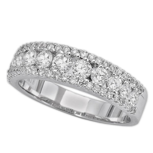 18K White Gold 0.98tcw Diamond Ladies Wedding Ring