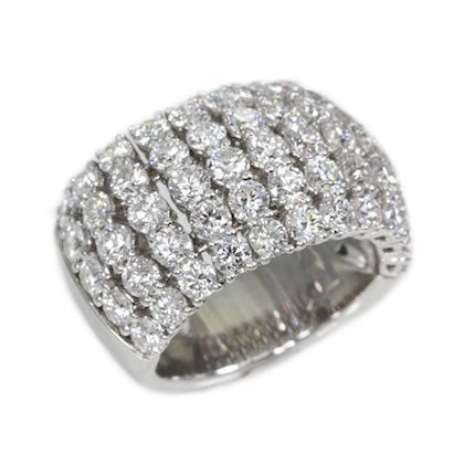 18K White Gold 4.83TCW Diamond Anniversary Ring