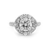 18K White Gold 2.66tcw Round Cut EGL Certified Diamond Engagement Ring