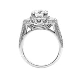 18K White Gold 2.66tcw Round Cut EGL Certified Diamond Engagement Ring