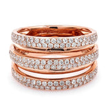 14k Rose Gold 1.10tcw Diamond Band