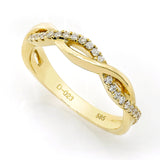 14K Yellow Gold 0.23tcw Ladies Diamond Band