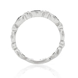14K White Gold 0.17tcw Diamond and 0.42tcw Sapphire Ladies Band