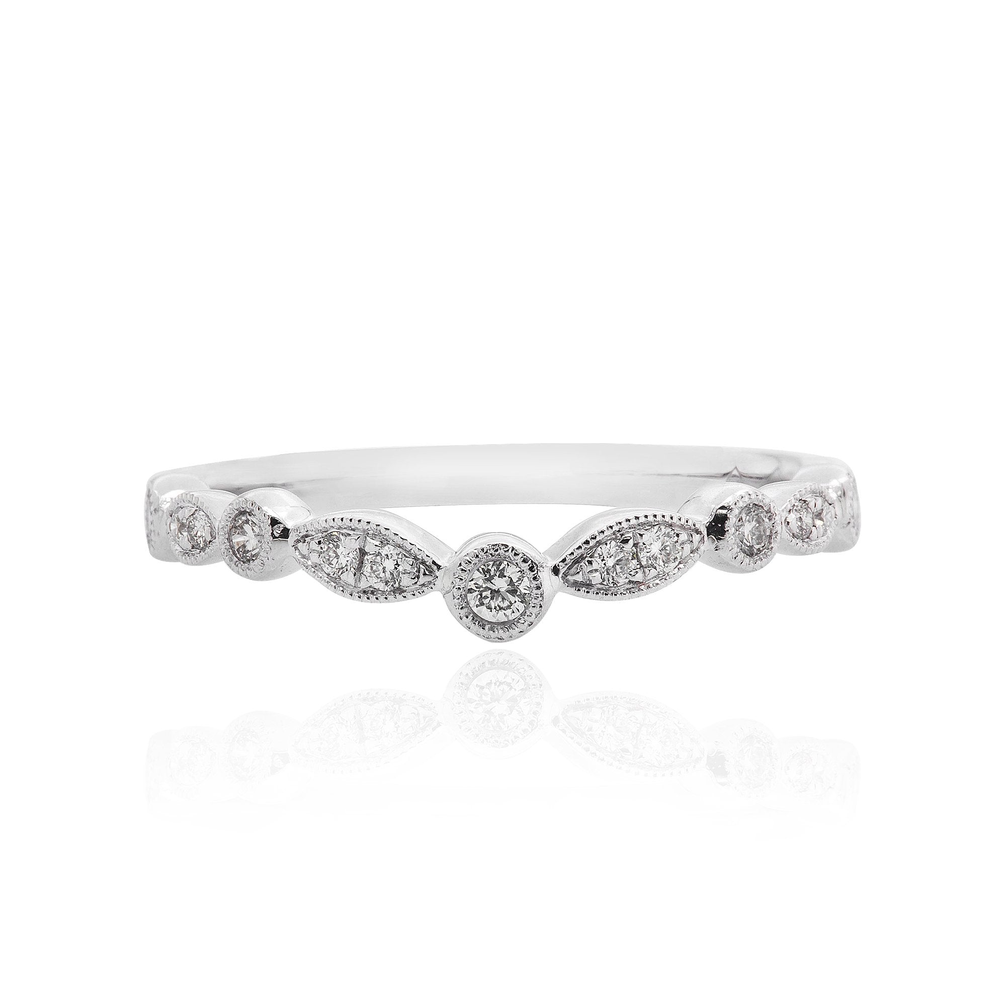 Curved Diamond Wedding Band | Curved Wedding Bands Atlanta, GA – Royal ...