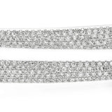 14K White Gold 1.39ct Diamond Round Bangle Bracelet