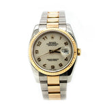 Pre-Owned Rolex 'Date Just' 36 Two Tone Stainless Steel & 18Kt Yellow Gold