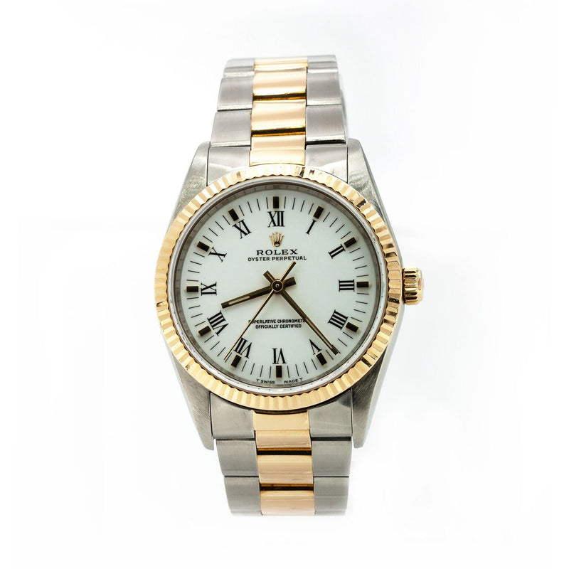 Pre-Owned Rolex 'Oyster Perpetual' 39 Two Tone Stainless Steel & 18Kt Yellow Gold