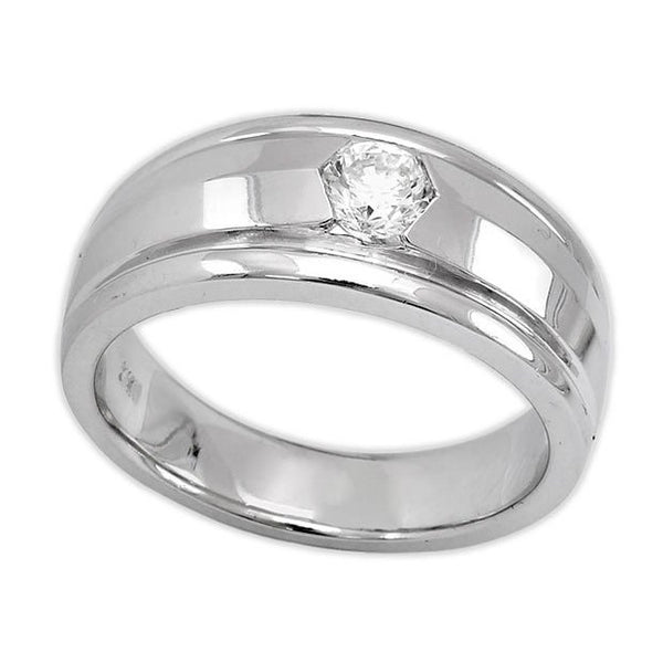 18K White Gold 0.47tcw Diamond Men's Wedding Ring