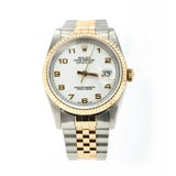 Pre-Owned Rolex 'Date Just' 36 Two Tone Stainless Steel & 18Kt Yellow Gold