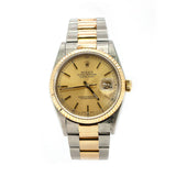 Pre-Owned Rolex 'Date Just' 36 Two Tone Stainless Steel & 18Kt Yellow Gold