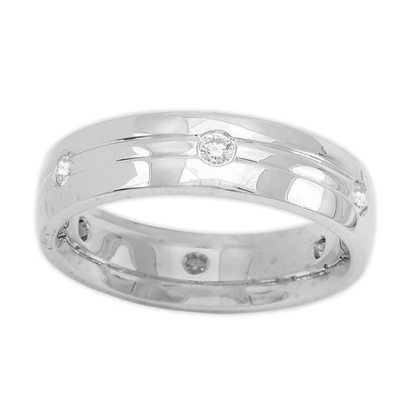 14K White Gold 0.40tcw Men's Diamond Wedding Ring