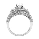14K White Gold 5.46tcw Radiant Cut Diamond Engagement Ring