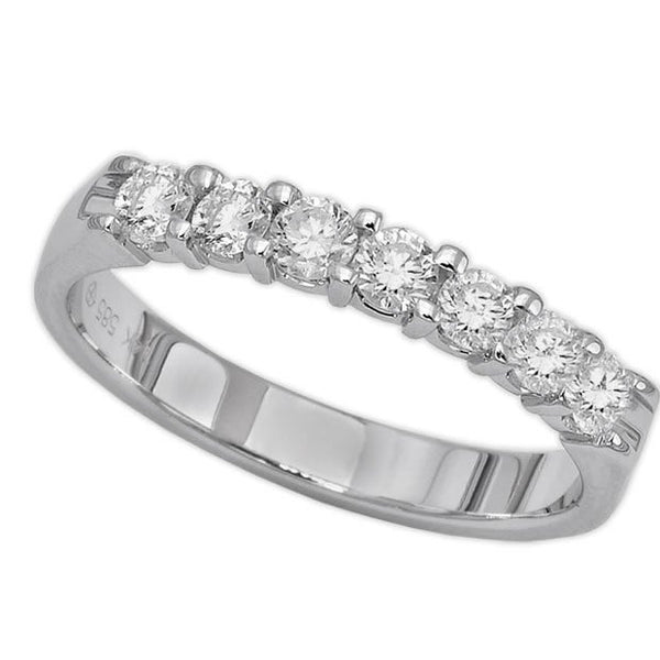 14K White Gold 0.49tcw Diamond Ladies Wedding Ring