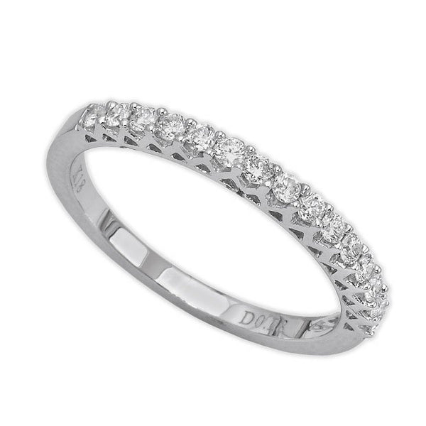 18K White Gold 0.28tcw Diamond Ladies Wedding Ring