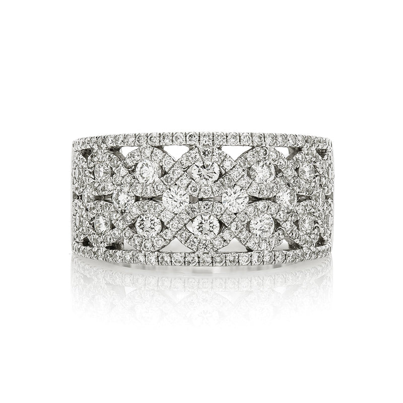 14K White Gold 1.29tcw Diamond Ladies Band