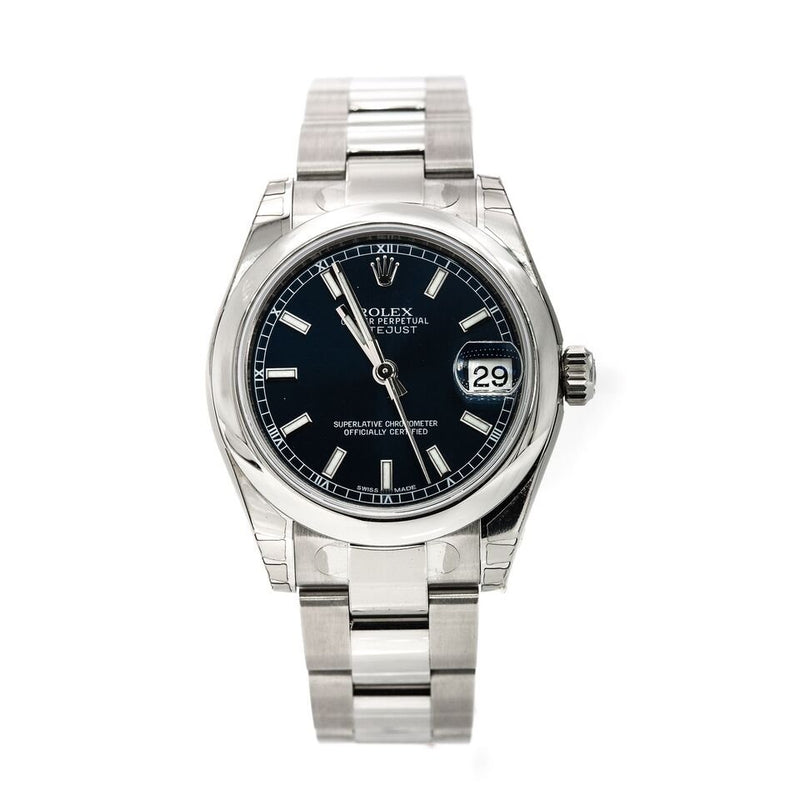 Pre-Owned Rolex 'Lady Datejust' 31 Stainless Steel Blue Face