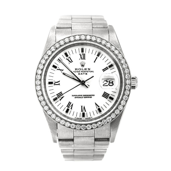 Pre-Owned Rolex 'Lady-DateJust' 36 Diamond & Stainless Steel