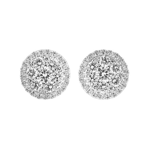18k White Gold 0.64tcw Round Diamond Earrings