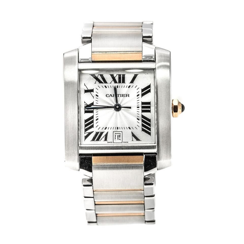 Pre-Owned Cartier Tank Francaise Two Tone 18kt Yellow Gold & Stainless Steel Watch