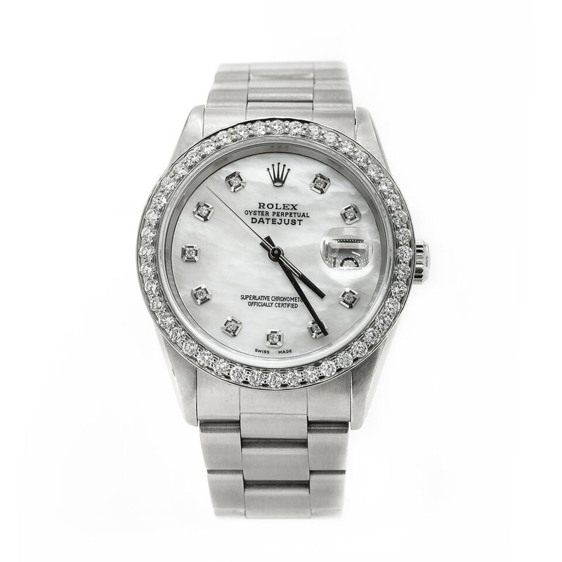 Pre-Owned Rolex 'Lady-DateJust' 28 Diamond & Stainless Steel