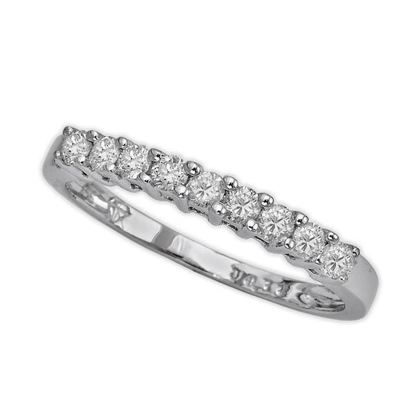 14K White Gold 0.32tcw Round Ladies Diamond Wedding Ring