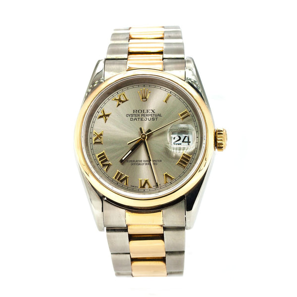 Pre-Owned Rolex 'Date Just' 36 Two Tone Stainless Steel & 18Kt Yellow Gold