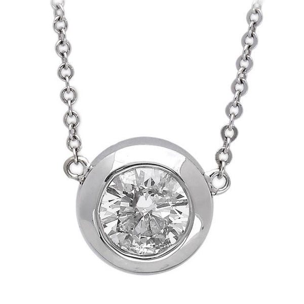 14K White Gold 1.06ct Diamond Necklace