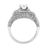 14K White Gold 5.46TCW Radiant Cut Diamond Engagement Ring