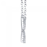 14K White Gold 0.20tcw Diamond Flower Necklace